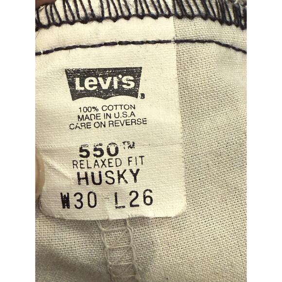 Vintage Levi’s 550 Orange Tab Husky 30x26 Faded Black (28x25) 1995 - Picture 3 of 9